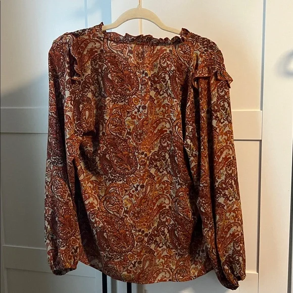 Grand & Greene Burnt Orange Paisley Blouse - Picture 3 of 3